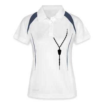 hobby pendentif dart bijoux collier tour de cou pf - Polo respirant Femme - blanc/marine - Devant