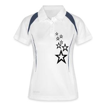 étoile - Polo respirant Femme - blanc/marine - Devant