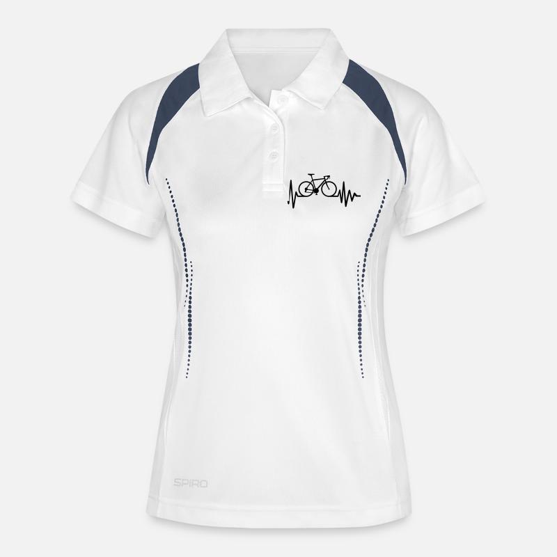 Cycling - Women's Polo breathable - white/navy