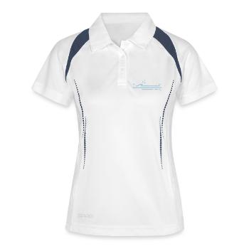 trajectoire de descente / Slidepath (1c) - Polo respirant Femme - blanc/marine - Devant