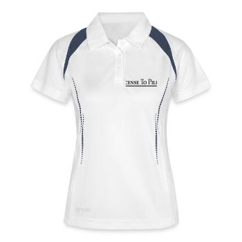 médecin - Polo respirant Femme - blanc/marine - Devant