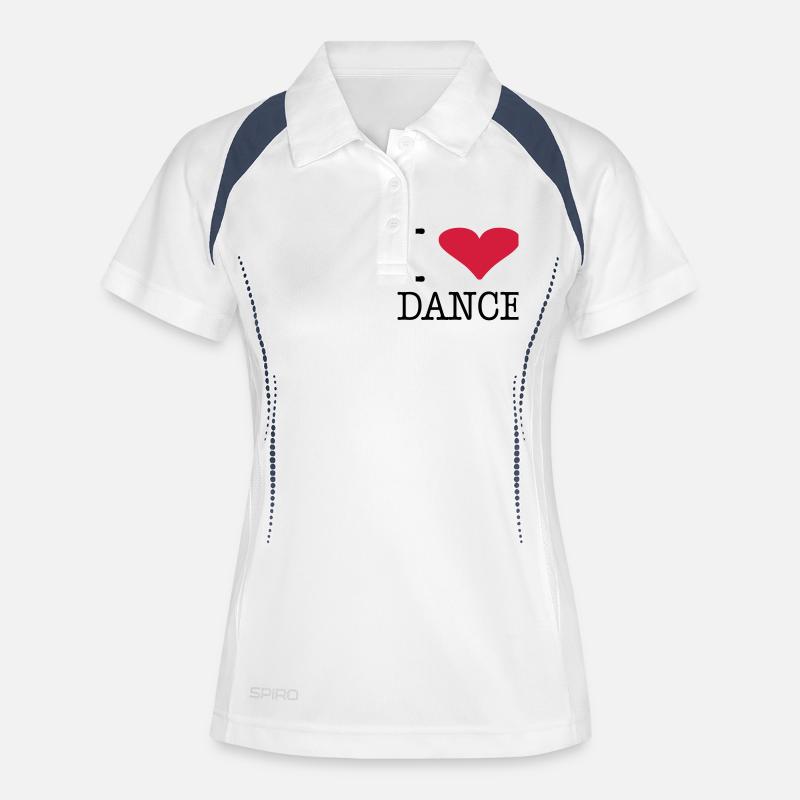 i_love_dance - Women's Polo breathable - white/navy