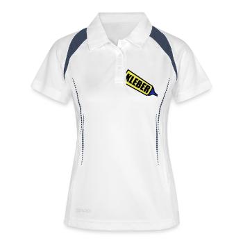 kleber_3c - Polo respirant Femme - blanc/marine - Devant