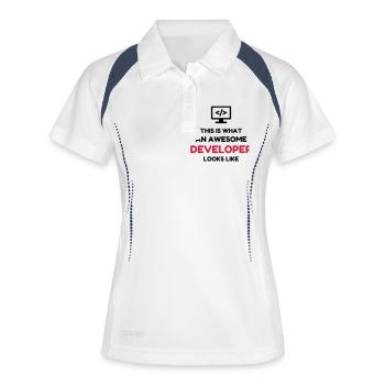 Developer Entwickler Développeur Computer Geek - Women's Polo breathable - white/navy - Front