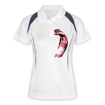 Two Color Kobra - Frauen Polo atmungsaktiv - Weiß/Navy - Vorne