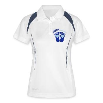 Baby Loading Blue - Polo respirant Femme - blanc/marine - Devant