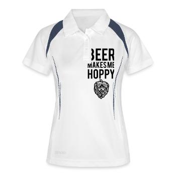 Beer makes me Hoppy - Women's Polo breathable - white/navy - Front