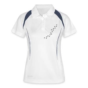 Fourmi - Polo respirant Femme - blanc/marine - Devant