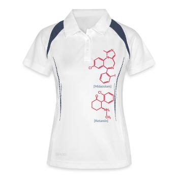 Ketamine Midazolam - Women's Polo breathable - white/navy - Front