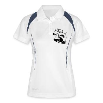 Cosmonaute Sternenfänger - Polo respirant Femme - blanc/marine - Devant