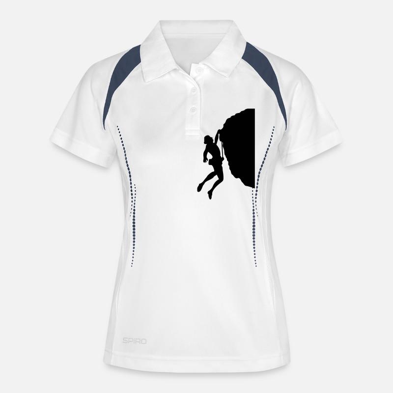 Escalade # 4 - Polo respirant Femme - blanc/marine