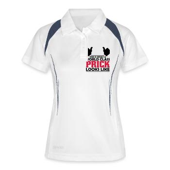 world class prick - Women's Polo breathable - white/navy - Front