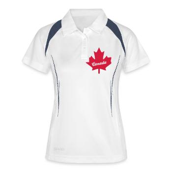 canada - Polo respirant Femme - blanc/marine - Devant