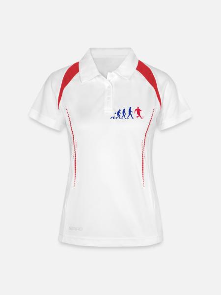Football Evolution logo - Women's Polo breathable - white/navy