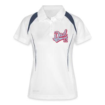 Dad est. 2013 - Polo respirant Femme - blanc/marine - Devant
