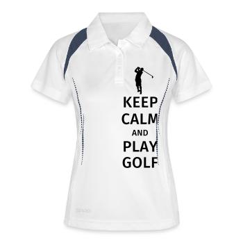 Keep Calm and Play Golf - Women's Polo breathable - white/navy - Front