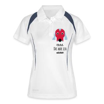 Paul-ist-unschuldig - Frauen Polo atmungsaktiv - Weiß/Navy - Vorne