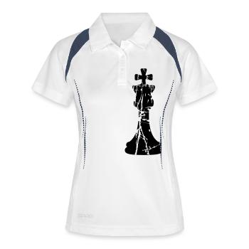 Scratch cracks chess - Women's Polo breathable - white/navy - Front