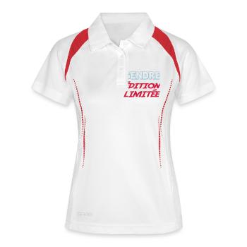 Limited edition GENDRE - Women's Polo breathable - white/navy - Front