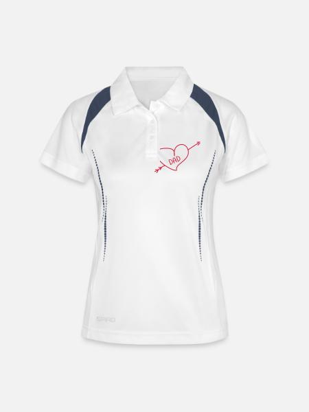 Father's Day / Dad / Daddy / Papa / Vati / Baby - Women's Polo breathable - white/navy