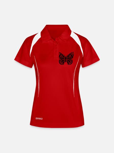 butterfly - Women's Polo breathable - white/navy
