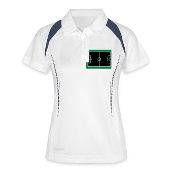 Football field - Women's Polo breathable - white/navy - Front