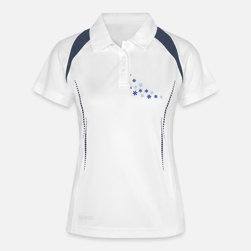 Schneeflocken - Women's Polo breathable - white/navy