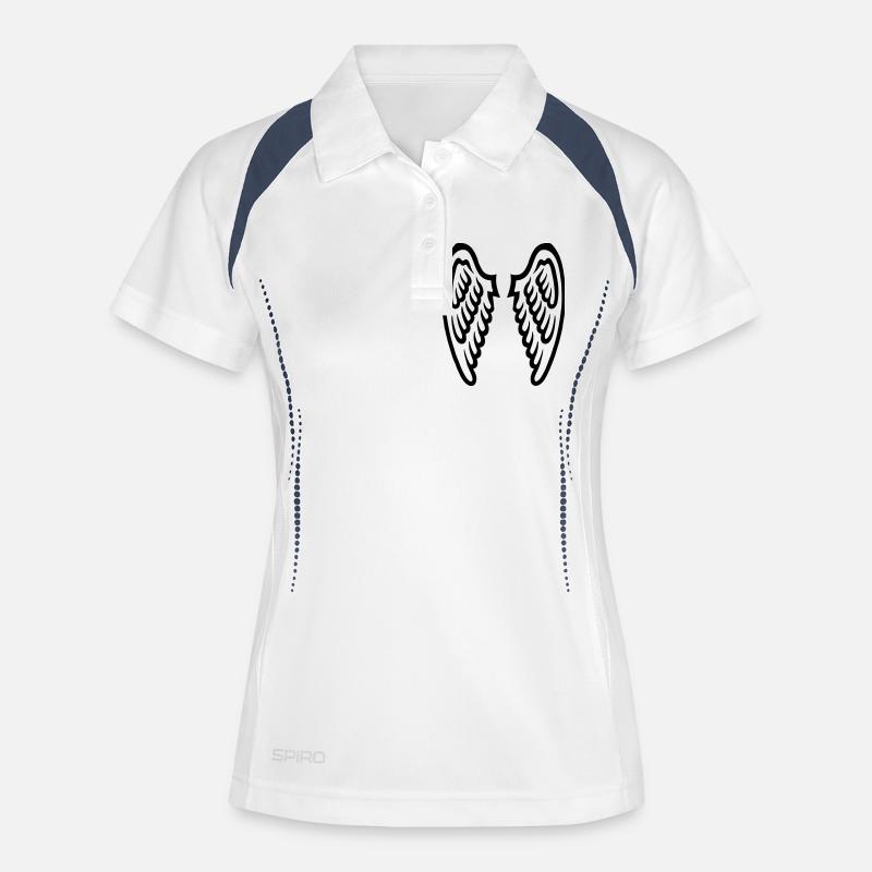 wings - Women's Polo breathable - white/navy