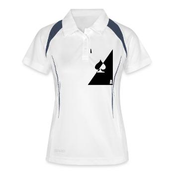 Ace card poker pic pic black white - Women's Polo breathable - white/navy - Front