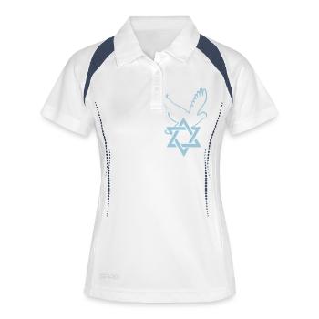 Ami d'Israël - Polo respirant Femme - blanc/marine - Devant