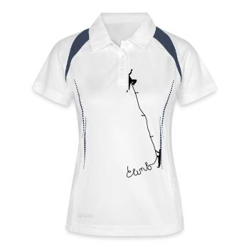 Climbing 1 - Women's Polo breathable - white/navy - Front