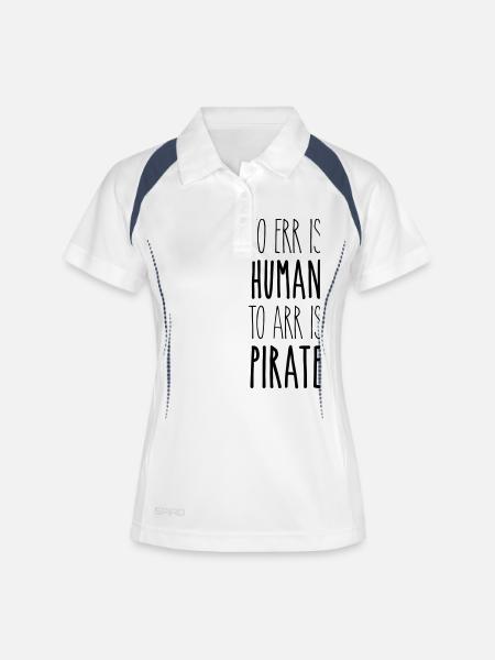 to err is human to arr is pirate - gift idea - Women's Polo breathable - white/navy