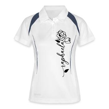 Raphaela Last Name First Name Name Flower - Women's Polo breathable - white/navy - Front