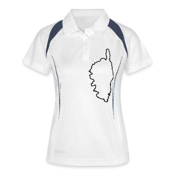 Corse - Polo respirant Femme - blanc/marine - Devant