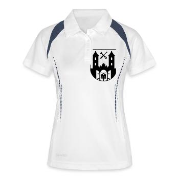 Armoiries de Simson Suhl - Polo respirant Femme - blanc/marine - Devant