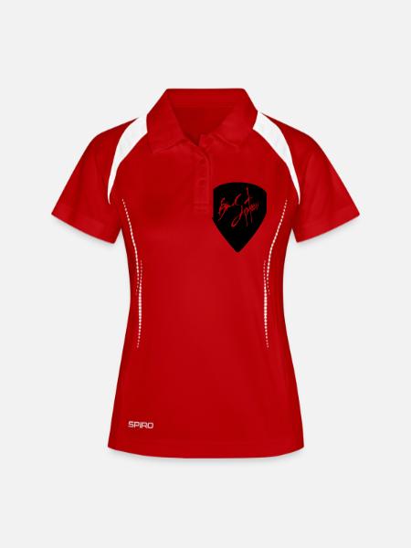 plekrum - Polo respirant Femme - blanc/marine