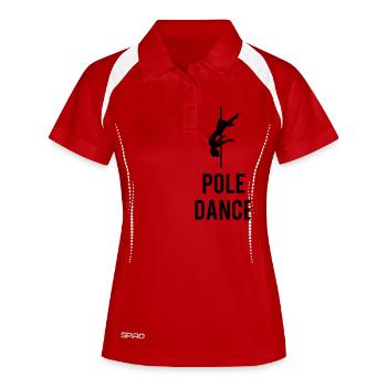 Pole Dance - Polo respirant Femme - blanc/marine - Devant