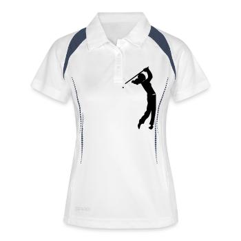 golfeuse - Women's Polo breathable - white/navy - Front