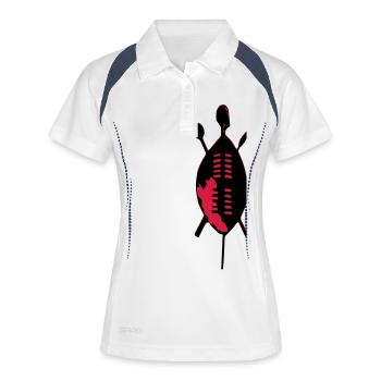 Zulu Shield - Women's Polo breathable - white/navy - Front