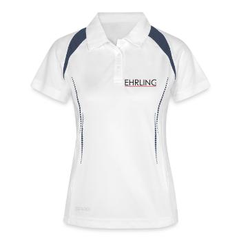 éleve - Polo respirant Femme - blanc/marine - Devant