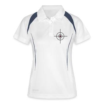 ziel - Frauen Polo atmungsaktiv - Weiß/Navy - Vorne