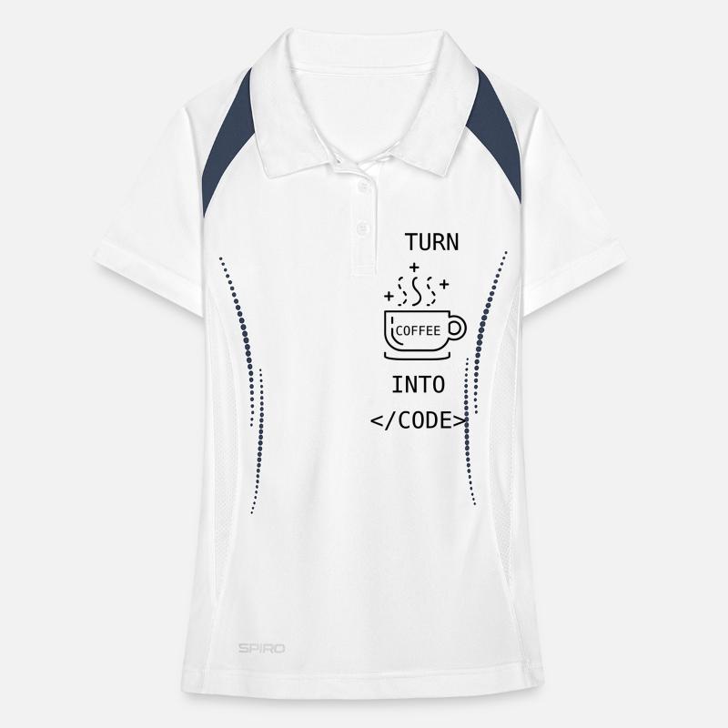Je tourne le café dans le code Polo respirant Femme