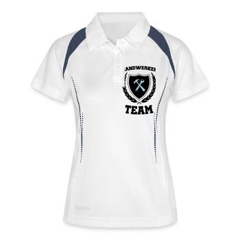 Handwerker Team - Frauen Polo atmungsaktiv - Weiß/Navy - Vorne