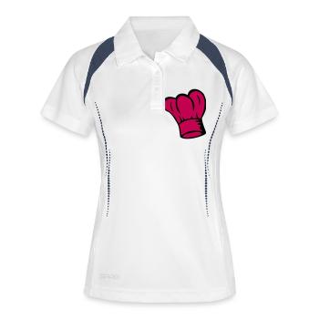 Chef - La Toque de cuisinier - cuisinier - Polo respirant Femme - blanc/marine - Devant