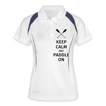 Keep Calm and Paddle on - Women's Polo breathable - white/navy - Front