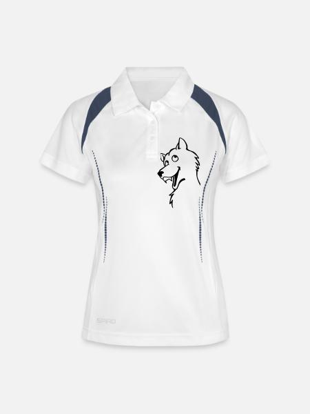 Loup - Polo respirant Femme - blanc/marine