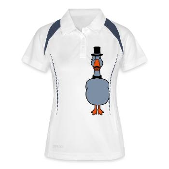 Sir Monokel Glasses Goose - Women's Polo breathable - white/navy - Front