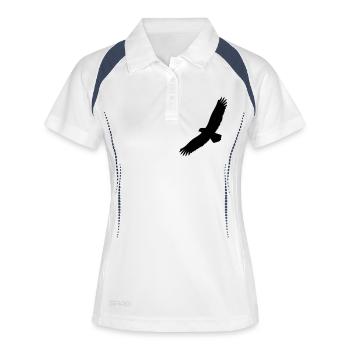 eagle - Women's Polo breathable - white/navy - Front