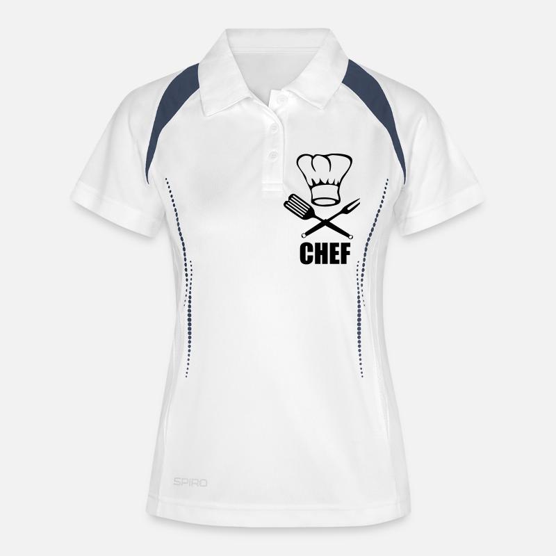 Chef - Women's Polo breathable - white/navy