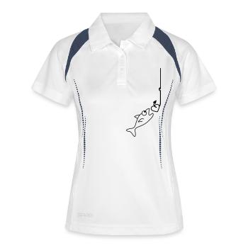 Fishing With Heart - Women's Polo breathable - white/navy - Front